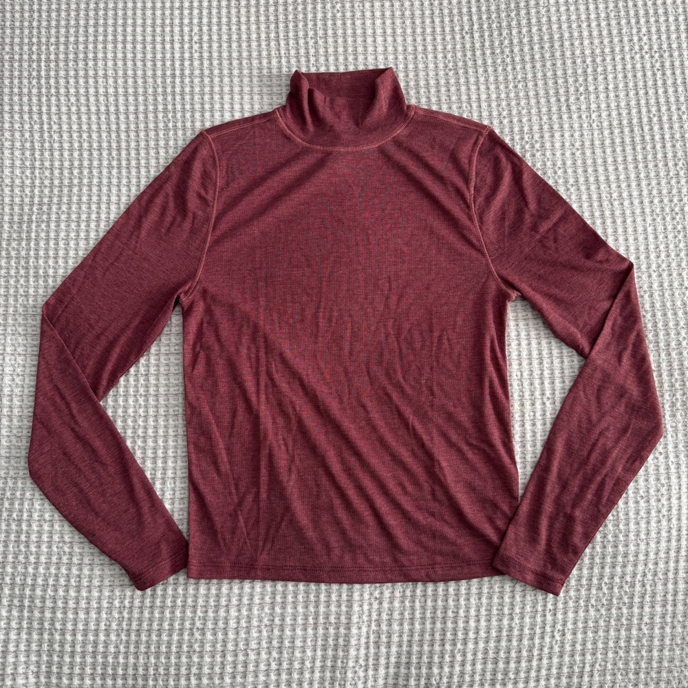NWT Madewell Semi-Sheer Mockneck Tee